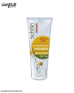 کرم ضد آفتاب بی رنگ فاقد چربی شون ⁺SPF50 مناسب پوست های مختلط و چرب حجم ۵۰ میلی لیتر 