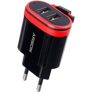 شارژر سیم وصل میکرو یو اس بی Arson AN-06دو پورت USB