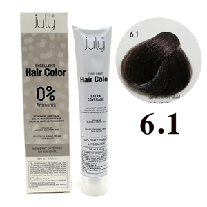 رنگ مو بدون آمونیاک جولای سری دودی شماره 6.1