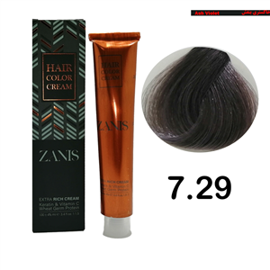 رنگ مو زانیس سری خاکستری بنفش کد 7.29