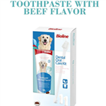 ست مسواک و خمیر دندان سگ با طعم بیف بایولاین Bioline dental oral care kit