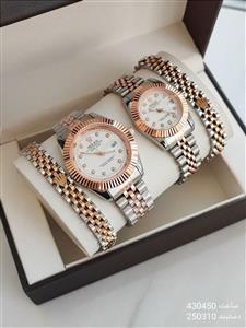 باکس هدیه خاص روز ولنتاین ساعت و دستبند رولکس دونفره کد 1815328