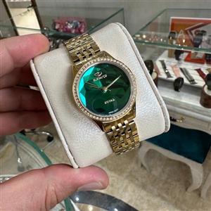 ساعت مچی زنانه الگانس ER2102L تمام طلایی صفحه سبز