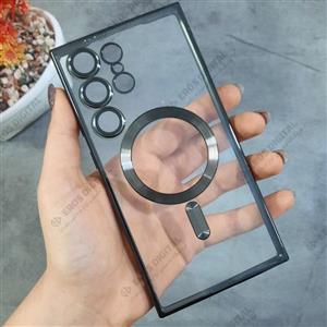 قاب ژله ای و محافظ لنزدار سامسونگ Galaxy S24 Ultra مدل مگ سیف دار