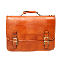 کیف اداری چرمی لزار مدل دو قفل هاید کمربندی 0215