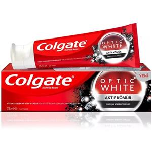 خمیردندان سفیدکننده ذغالی کلگیت اپتیک وایت Colgate Optic White Charcoal حجم 50 میل