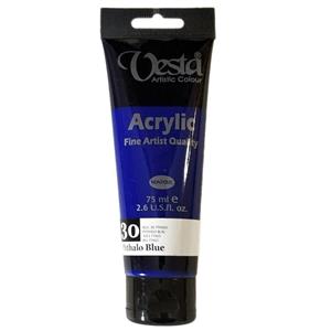رنگ اکریلیک وستا مدل 30 Phtalo Blue حجم 75 میلی لیتر