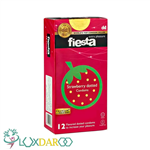 کاندوم خاردار فیستا با اسانس توت فرنگی مدل strawberry dotted بسته 12 عددی