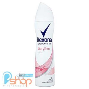 اسپری ضد تعریق رکسونا مدل biorythm حجم 200 میل Rexona spray 