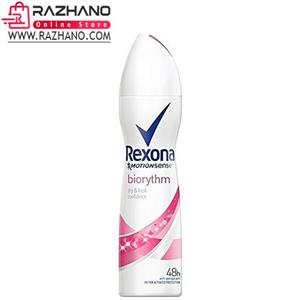 اسپری ضد تعریق رکسونا مدل biorythm حجم 200 میل Rexona spray 