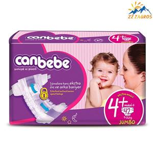 پوشک جان به به سایز 4+ تعداد 42عددی (canbebe) 