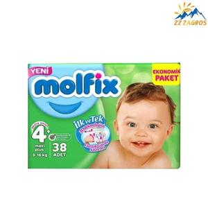 پوشک مولفیکس ترکیه سایز 4 تعداد 38 عددی molfix 