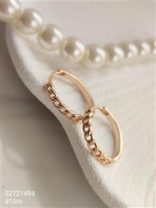 گوشواره حلقه ای کارتیر مارک ژوپینگ استیل رنگ ثابت ضد حساسیت کیفیت عالی کد 1615542