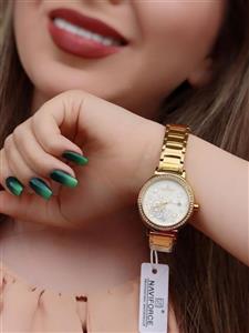 ساعت دخترانه ناوی فورس مدل 5016 موتور ژاپن بندقفلی ضدآب رنگ ثابت همراه با جعبه و پاکت اورجینال شرکتی کد 1916462