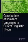 Contributions of Romance Languages to Current Linguistic Theoryکتاب 