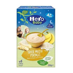 سرلاک مخصوص شب هرو بیبی Hero Baby Sütlü Muzlu Pirinçli برنج با موز و شیر۲۰۰ گرم 