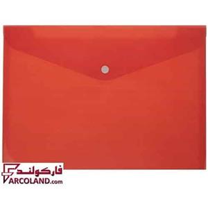پوشه دکمه دار قرمز سایز A4 مدل پلاستیکی | پاکت