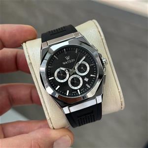 ساعت مردانه واتسون رابر قاب سیلور ص مشکی w1167