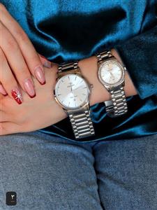 ست ساعت مردانه و زنانه اورینت موتور ژاپن پین بند ضدآب رنگ ثابت کد 2115314