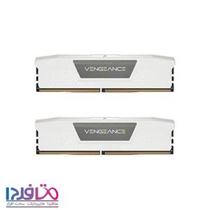 رم کامپیوتر رم کورسیر دو کاناله 32 گیگابایت مدل VENGEANCE White فرکانس 5200 مگاهرتز