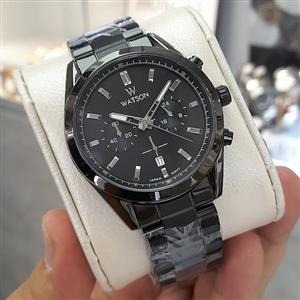ساعت مردانه واتسون مشکی صفحه مشکی w1143