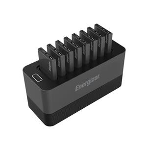 شارژر همراه انرجایزر مدل PS80000 ظرفیت 80000 میلی آمپر مجموعه 8 عددی به همراه پایه شارژ