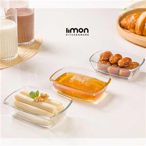 پیاله سرو مستطیلی سایز کوچک لیمون مجموعه 6 عددی