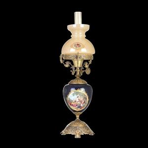 چراغ لاله لامپا آنتیک سرمه ای