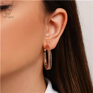 گوشواره حلقه ای سه لاین ژوپینگ