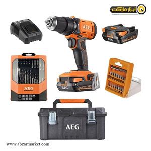 دریل شارژی چکشی AEG لیتیوم 18 ولت مدل BSB 18G4-202TB-LK2