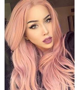 کلاه گیس زنانه کریزما مدل فانتزی و حالت دار صورتی Kryssma Pink Synthetic Wig For Women