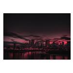 پوستر طرح آسمان قرمز شب منطقه شهری Red Night Sky Urban City مدل NV0855