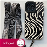 قاب گوشی آیفون  Zebra گورخر کبریتی همراه با بند هدیه