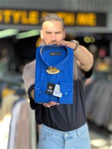 پیراهن جعبه ای ساده مردانه کد 1619