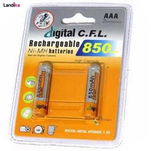   باتری نیم قلمی قابل شارژ CFL مدل 850mah AAA بسته 2 عددی