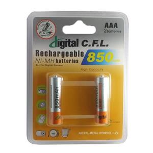   باتری نیم قلمی قابل شارژ CFL مدل 850mah AAA بسته 2 عددی