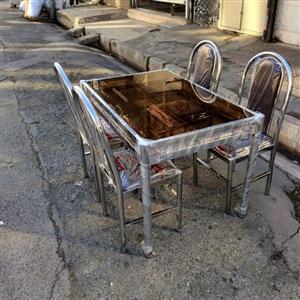 میز غذا خوری کارگری رستورانی شرکتی آبکاری شده کد x-11