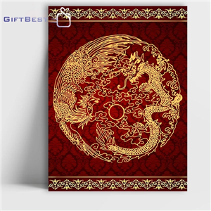 تابلو فنگ شویی ققنوس و اژدها