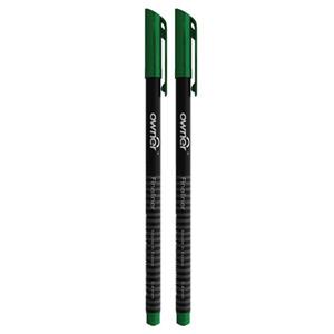 روان نویس اونر مدل Black Body 0.4 Green - بسته دو عددی Owner Black Body 0.4 Green Rollerball Pen - Pack of 2