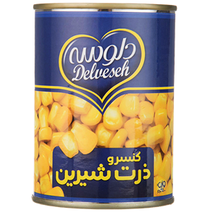 کنسرو ذرت 400 گرمی دلوسه Delvaseh Sweet Corn 400 Gr