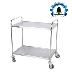 ترولی حمل سماور (ترولی دو طبقه استیل) – کد 1130402