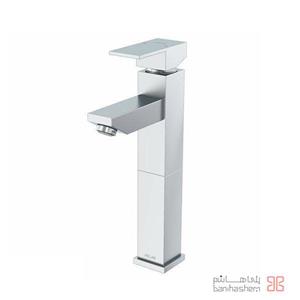 شیر روشویی پایه بلند کلار مدل فلت کروم مات