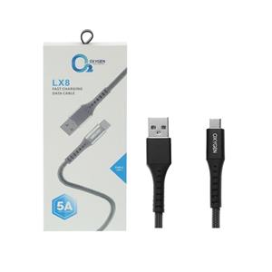کابل شارژ TYPE-C اکسیژن مدل OXYGEN LX8 طول 1 متر ( دست دوم )