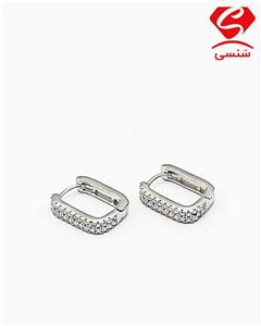 گوشواره شیک نقره مدل مربعی