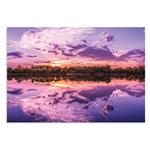 تابلو شاسی طرح انعکاس طلوع آفتاب روی دریاچه Sunrise Reflection on Lake مدل NV0871