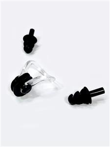 ست گوشگیر و دماغ گیر استخر شنا ژله ای با جنس سیلیکونی اسپیدو ( Speedo ) مشکی