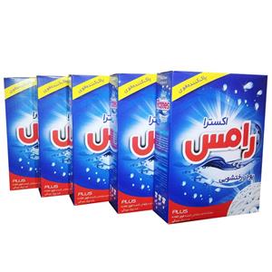 پودر رختشویی رامس طرح Extra حجم 500 گرمی بسته 5 عددی
