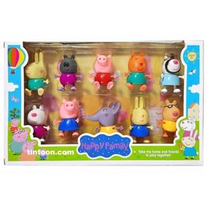 ست 10 تکه فیگور شخصیت های انیمیشن PEPPA PIG (پپا پیگ)