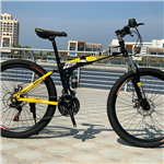 دوچرخه تاشو سایز 26 لندرور land roverدنده شیمانو ، رنگ‌‌ زرد