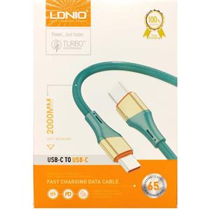 کابل تبدیل فست شارژ Ldnio LC632C Type-C to Type-C PD 65W 2m